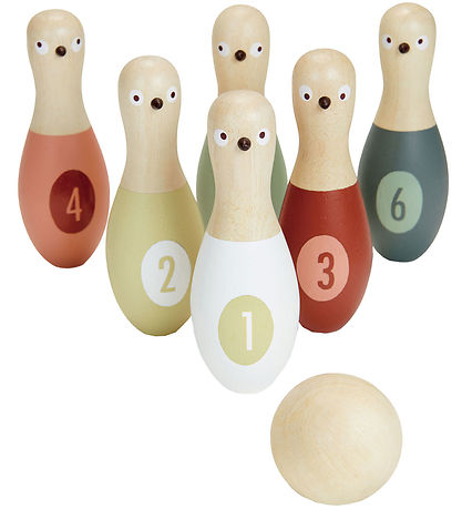 Tender Leaf Bowling-Set - Holz - 8 Teile