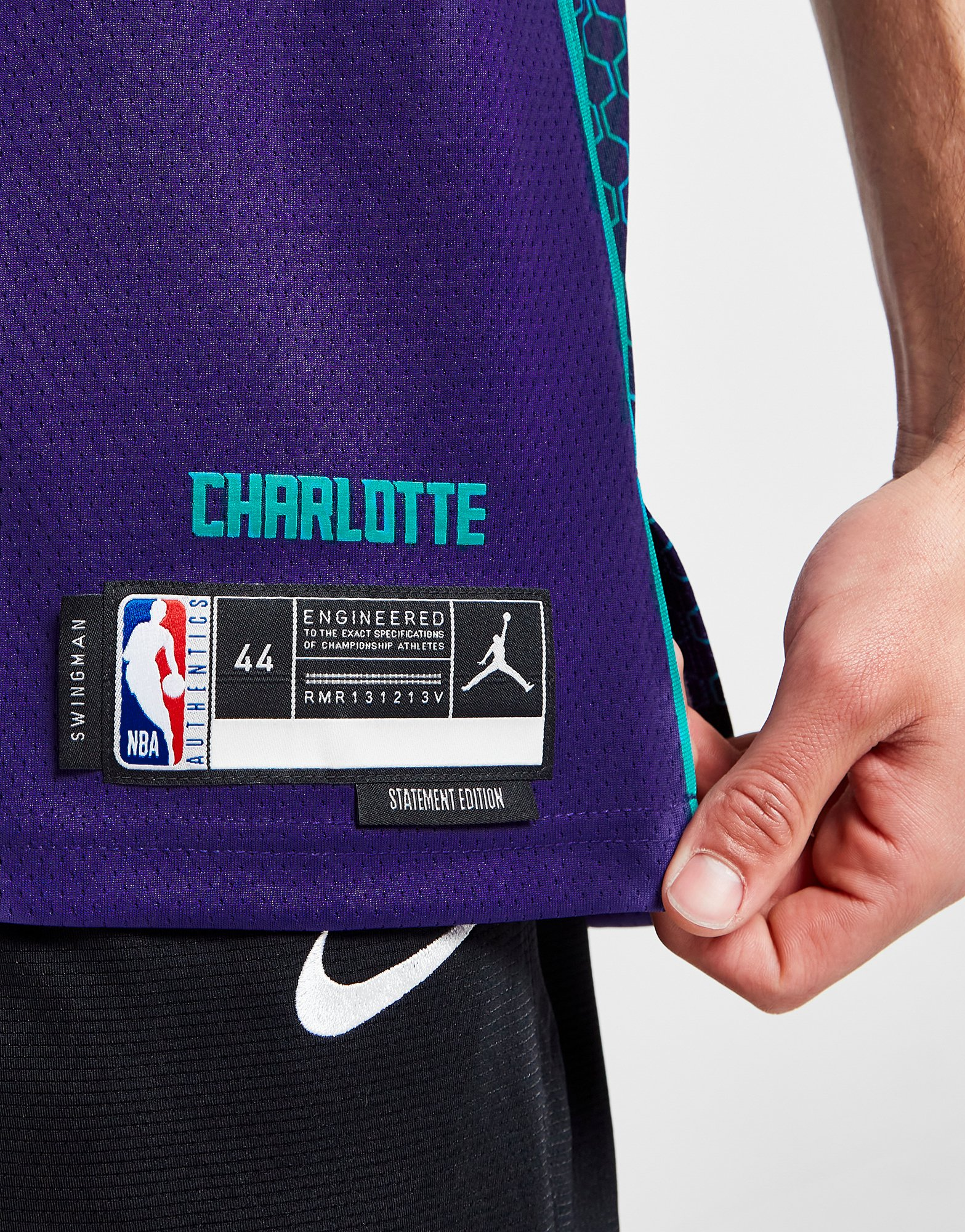 Jordan Maillot NBA Charlotte Hornets Ball #1 Swingman Homme