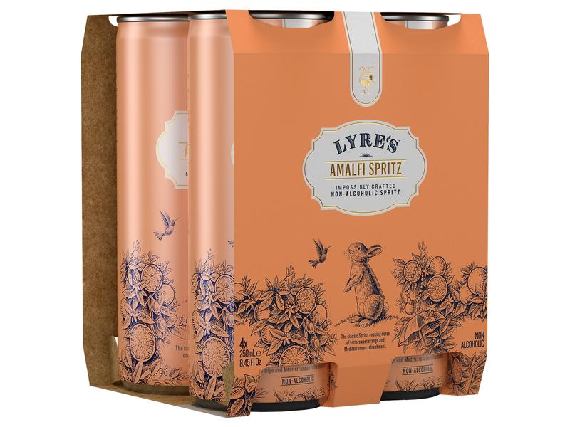 Lyre's Amalfi Spritz alkoholfrei 4 x 250 ml Aromatisches Apéro-Getränk ohne Alkohol