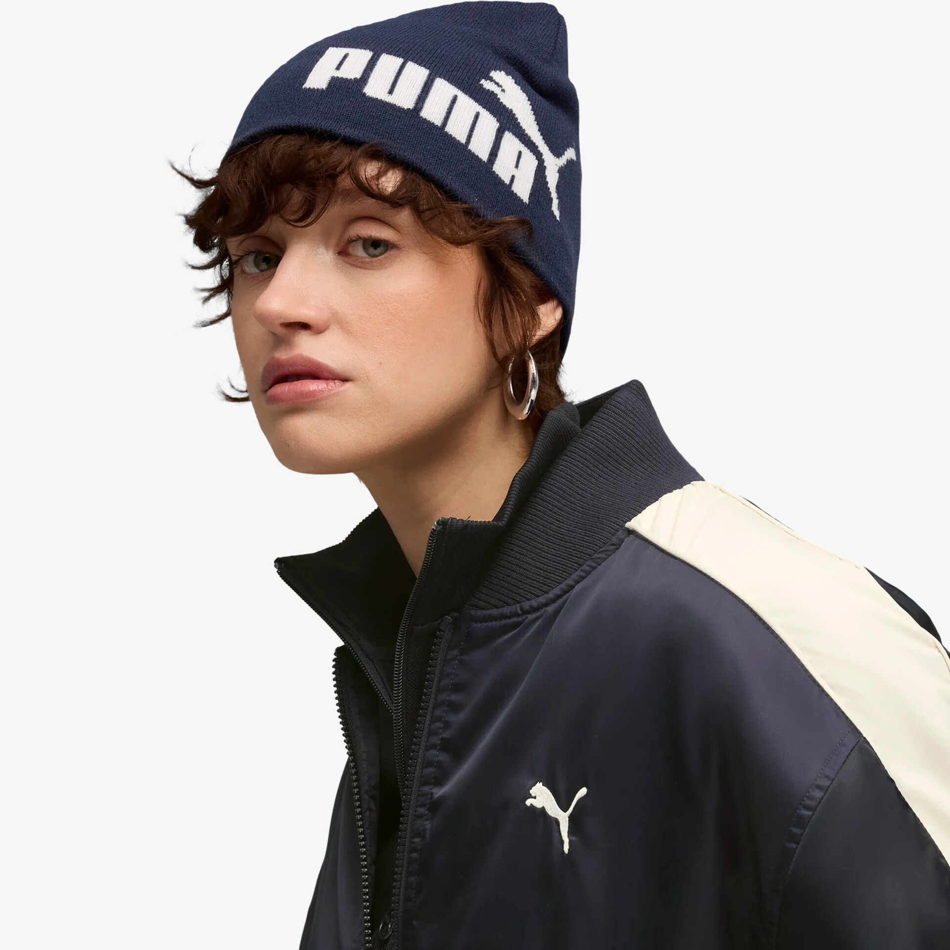 PUMA ESS Mid Crown Cuffless Unisex Mütze blau