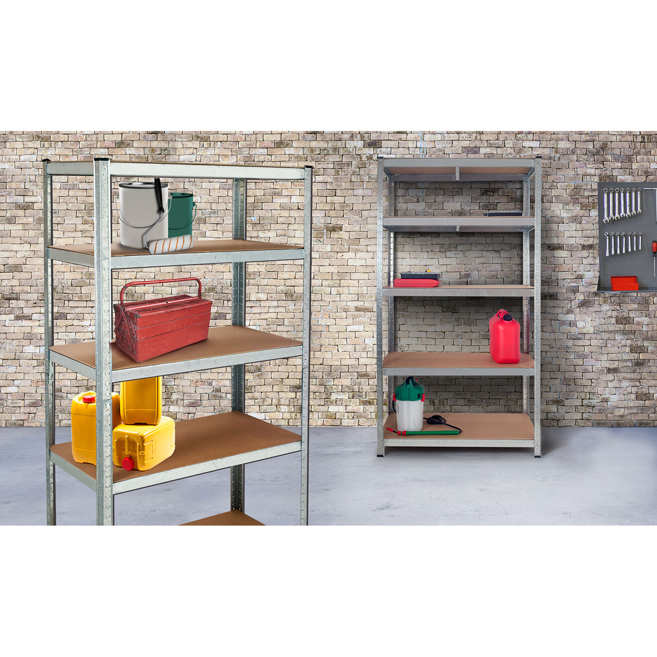 Pratik Garden Etagère en acier 5 niveaux spéciale charges lourdes noire - 180x90x40?cm