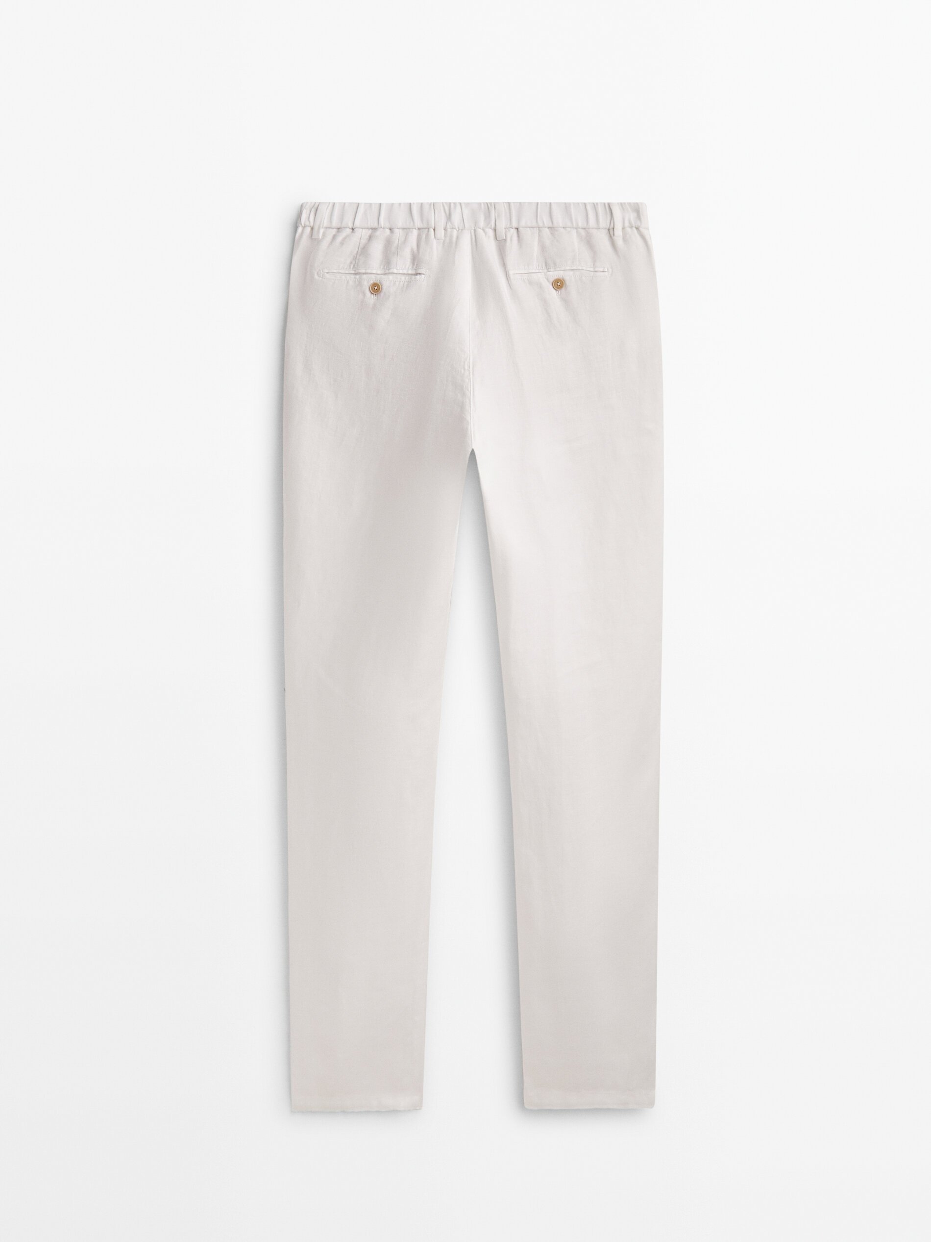 Calça plissada 100% linho - BRANCA
