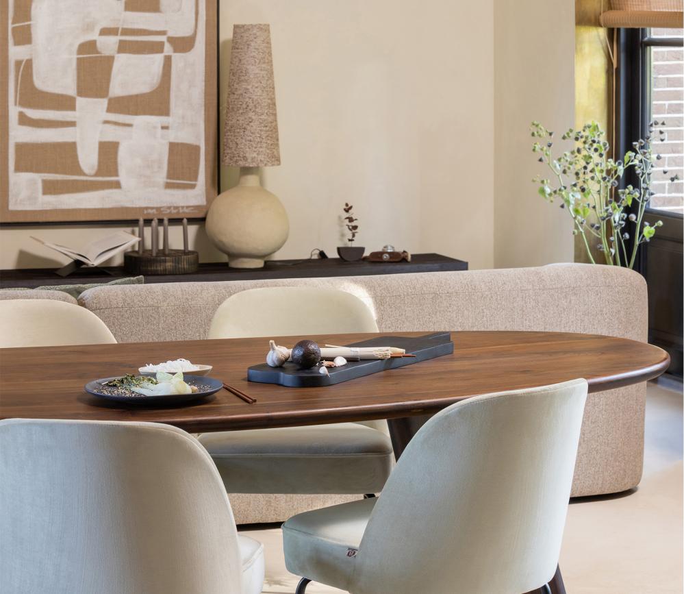 WOOOD Roundly Eettafel - B 160 x D 110 cm