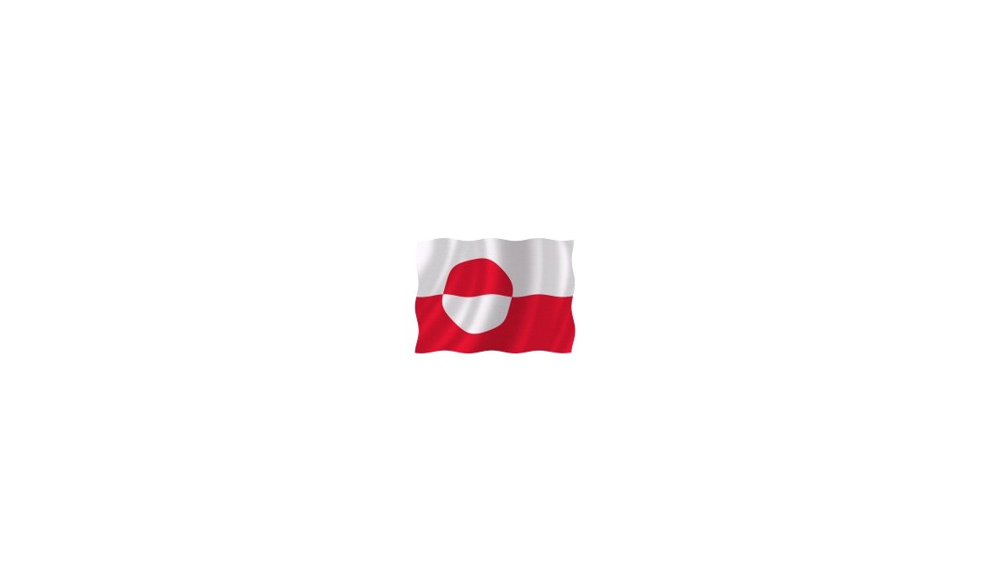 Adela flag grønland 90cm syet