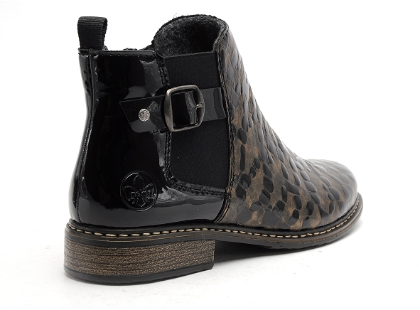 Rieker boots bottine plates femme z4965 noir