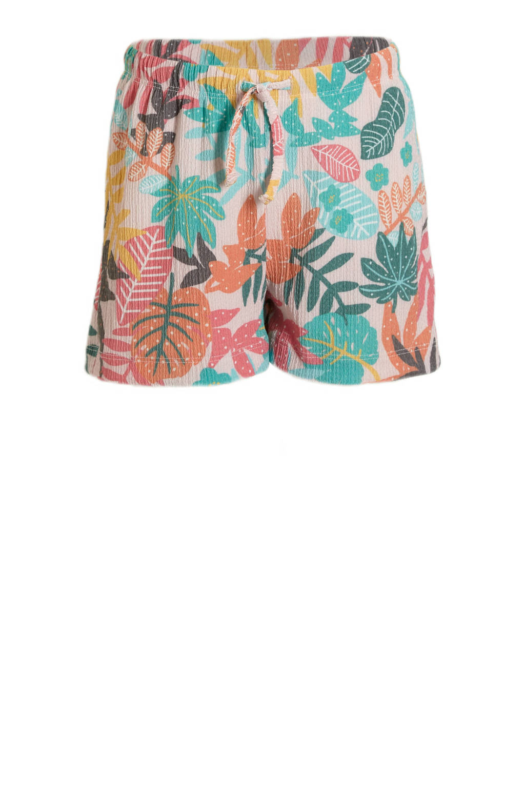 anytime crinkle short met all over print multi