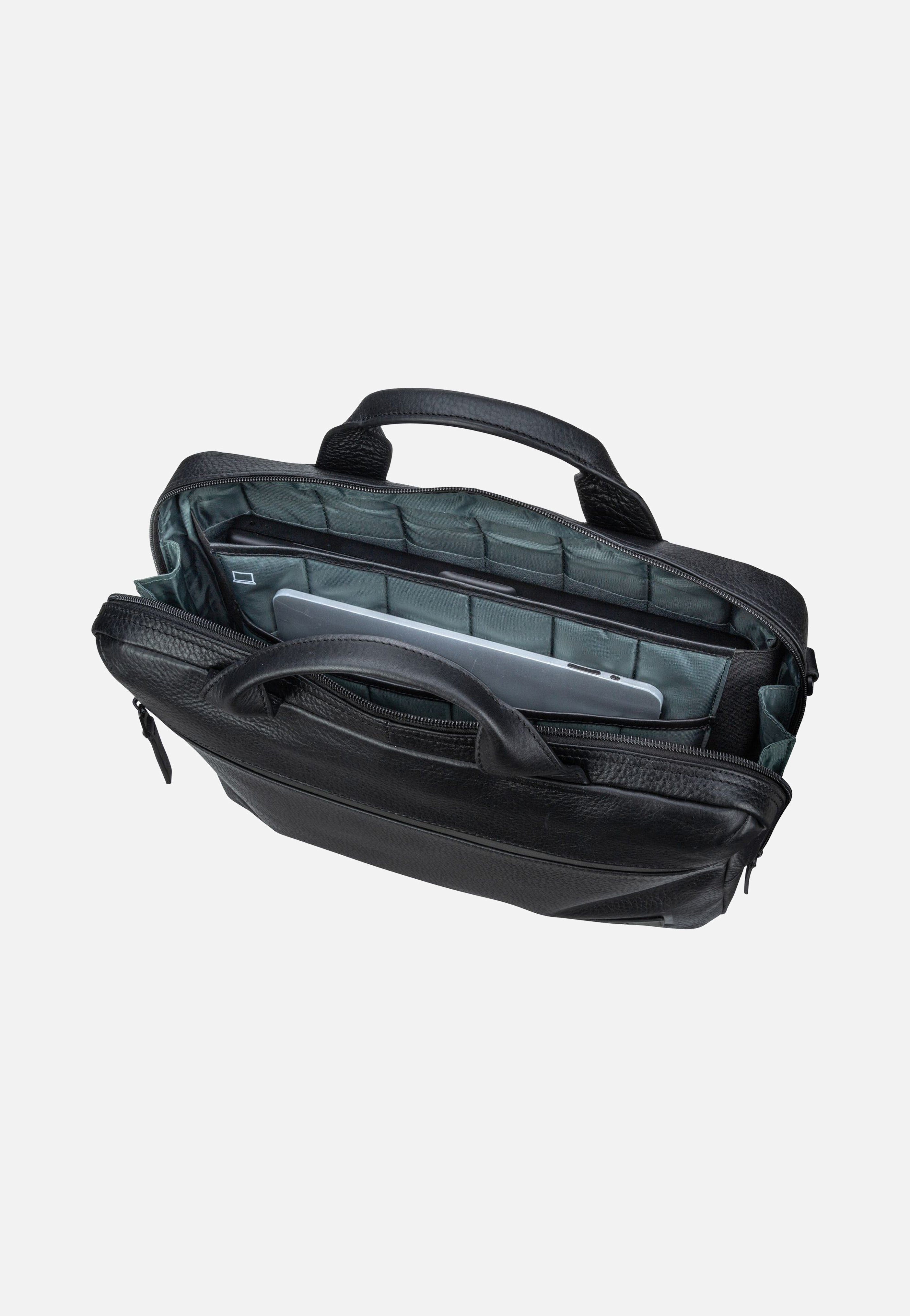 Stockholm Business Bag S 1 Comp Black - Aktentasche