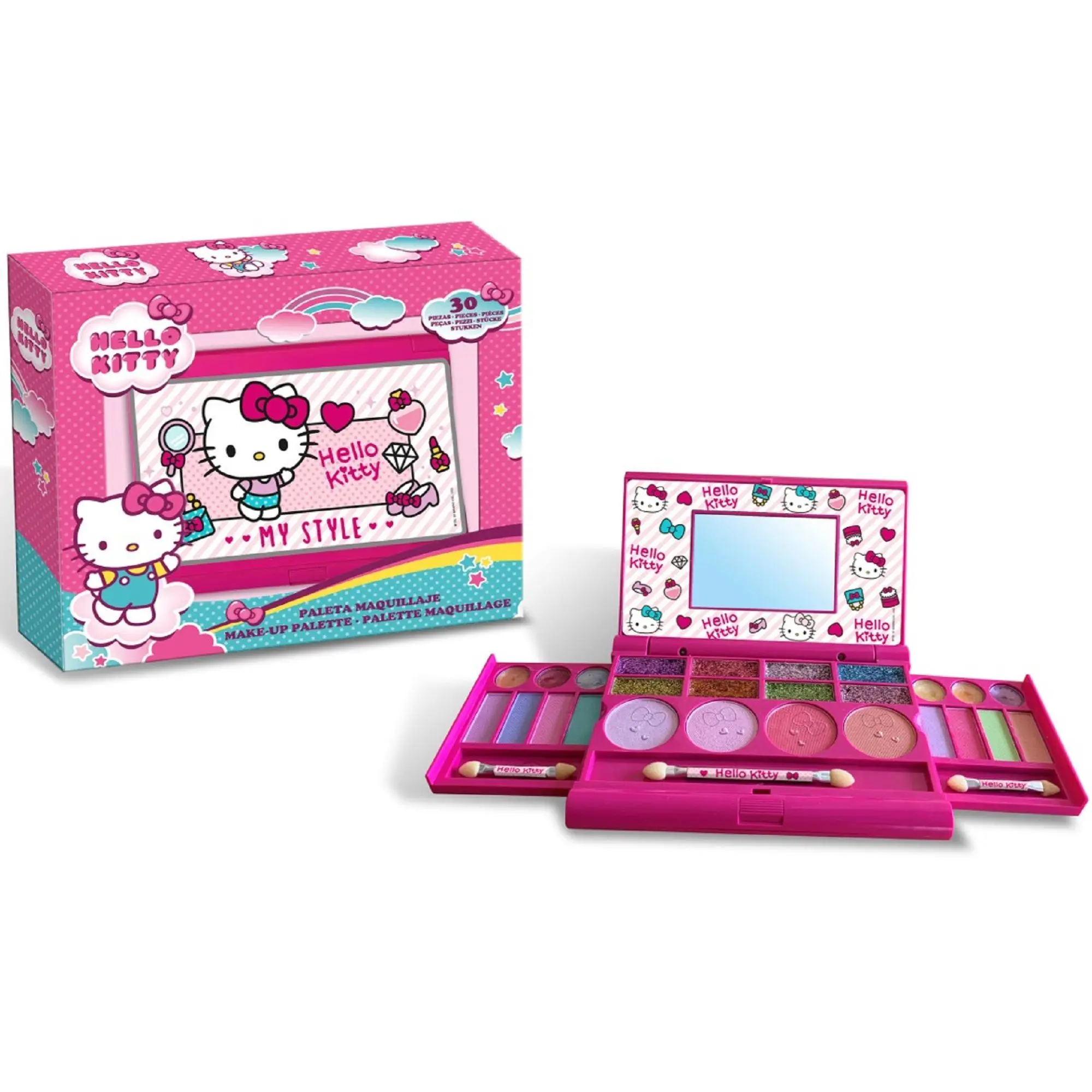 Hello Kitty - Palette Hello Kitty 30 produits de maquillage- Coffret enfant