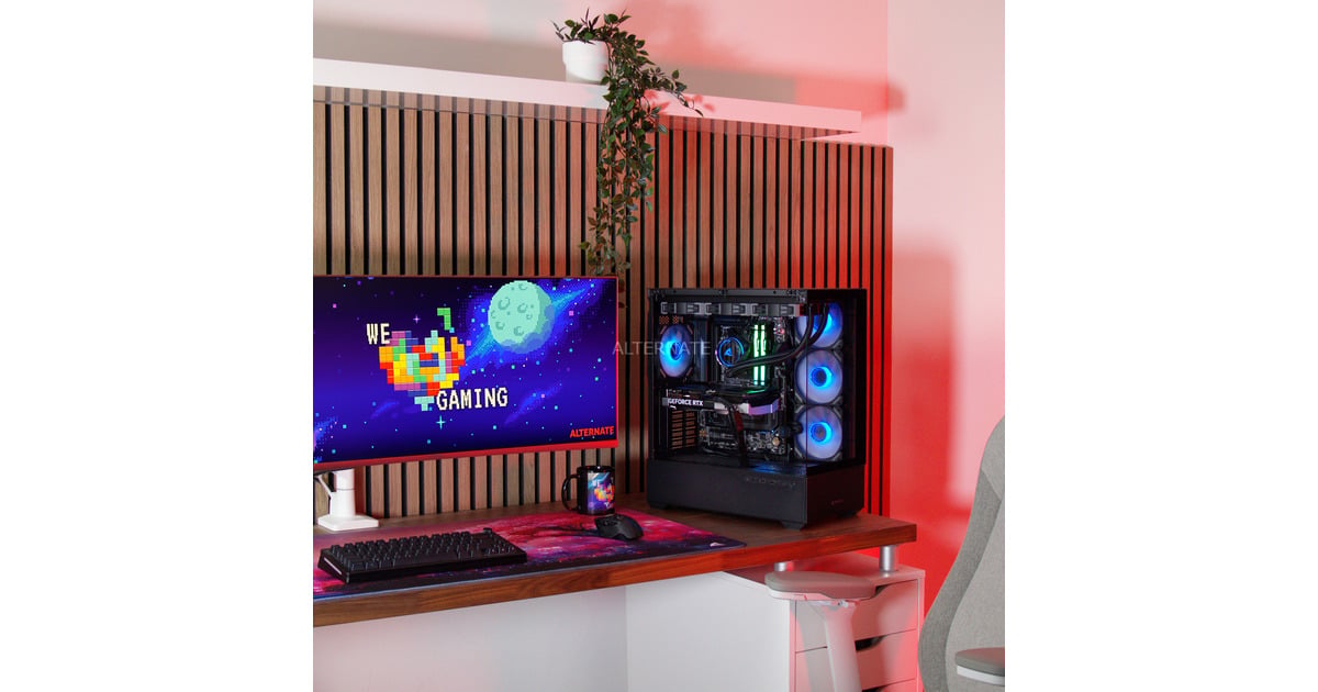 ALTERNATEThunderstorm Pro Ryzen 7 - RTX 5070 gaming pc  (Zwart | R7 7800X3D | RTX 5070 | 32 GB | 2 TB SSD)