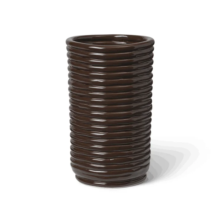 Ferm Living - Corduroy Vase, carob brown