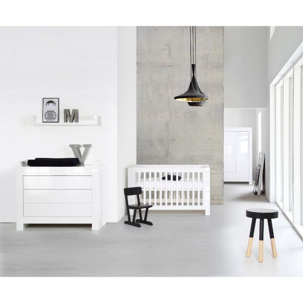 Kidsmill Alaska Hoogglans Babybed Wit  60 x 120 cm