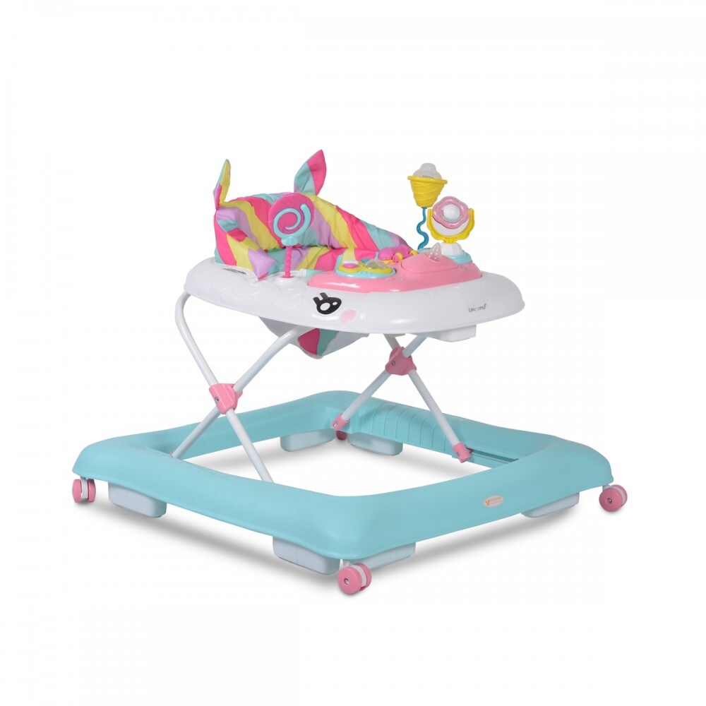 Cangaroo Lauflernhilfe Einhorn, Musikfunktion, Spielcenter, höhenverstellbar rosa