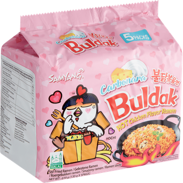 Samyang Carbonara Buldak Hot Chicken Flavor Ramen 5 x 130 g