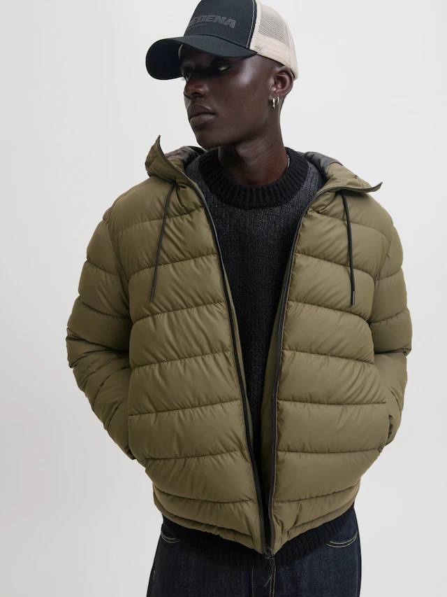 Jack & Jones Steppjacke »JCOPOINT PU PUFFER JACKET BF« mit Kapuze