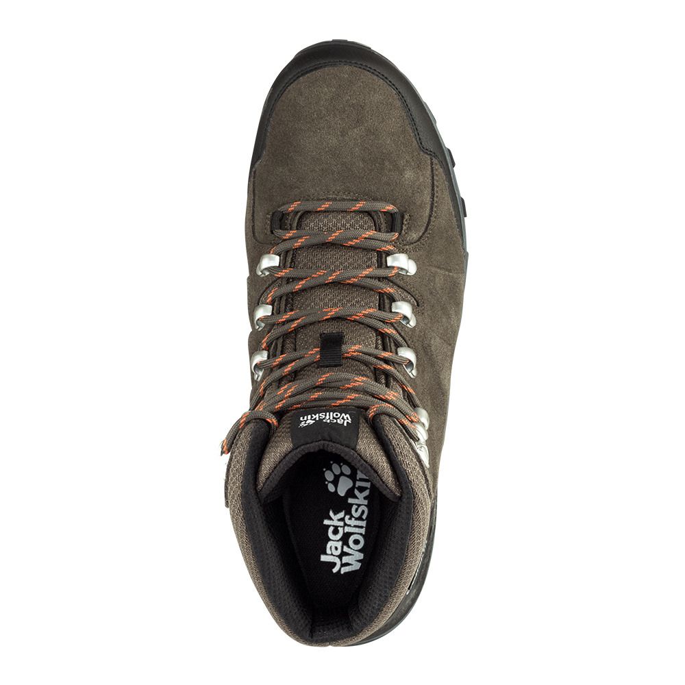 Jack Wolfskin REFUGIO TEXAPORE MID - Chaussures de randonné Homme khaki/phantom