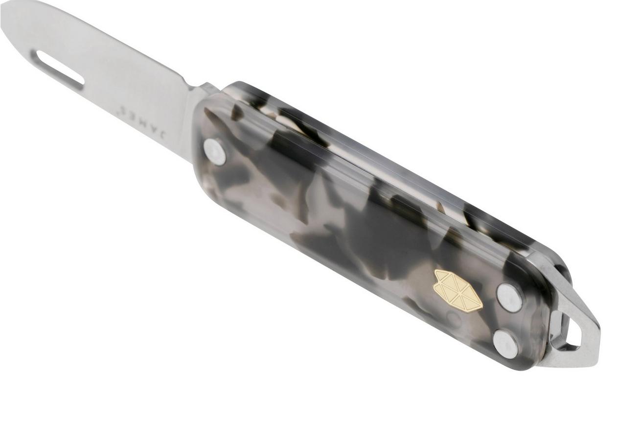 The James Brand The Elko KN117203-00 Smokey Tortoise Acetate, Stainless Steel, Knivesandtools Exclusive zakmes