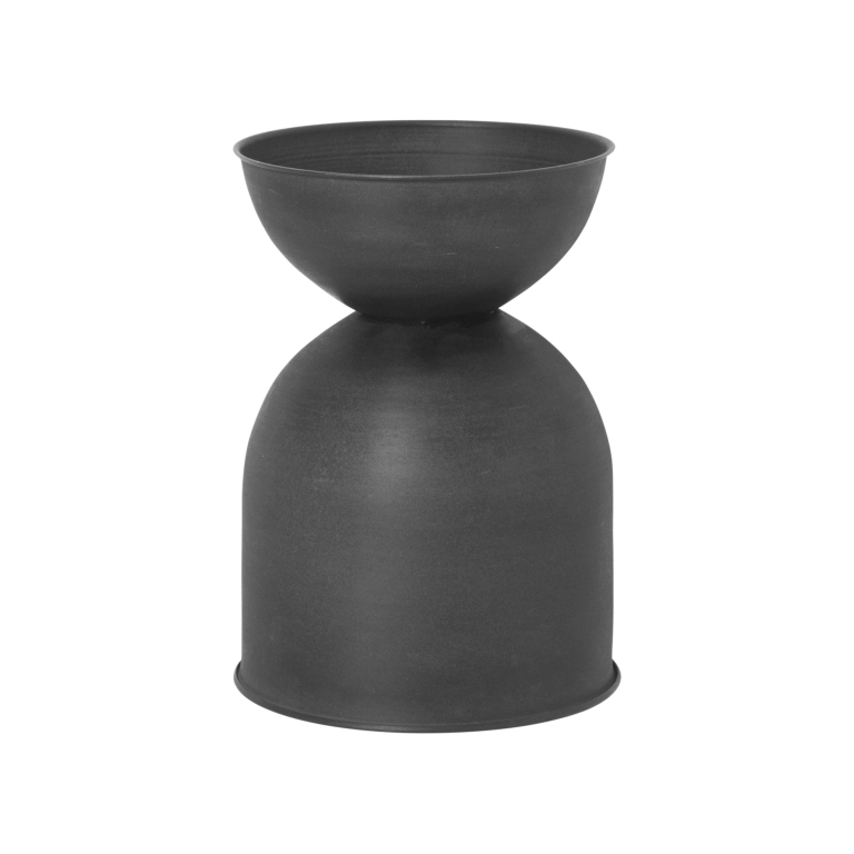 Ferm Living Hourglass plantenbak small black
