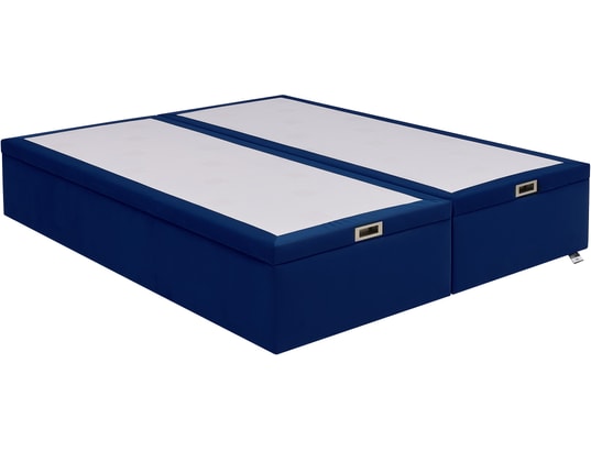 TEMPUR - Sommier 180 x 200 Premium Swift électrique 180x200 velours bleu D76