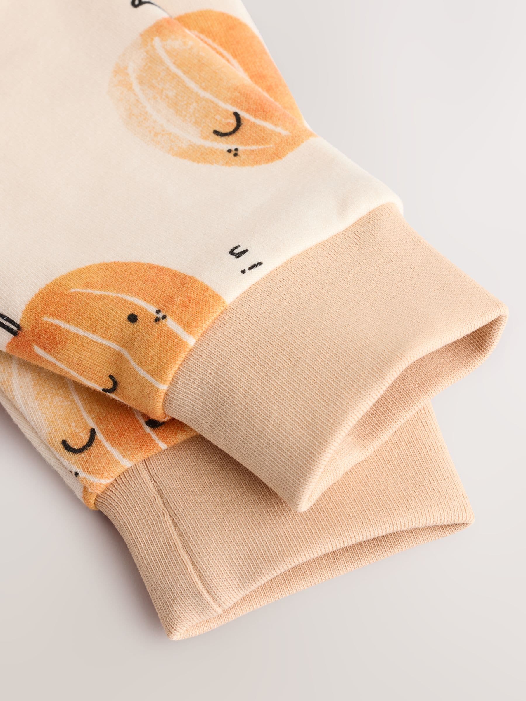 Oranje kleine pompoen - Sweat babyromper (0mnd-2jr)