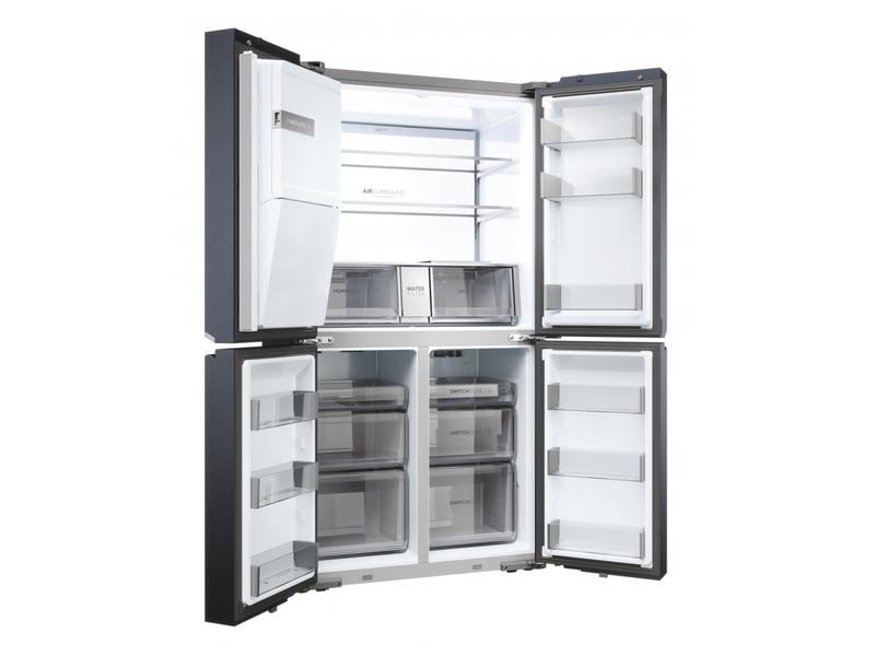 Haier Foodcenter HCR7918EIMB Schwarz Side by Side Kühlgerät