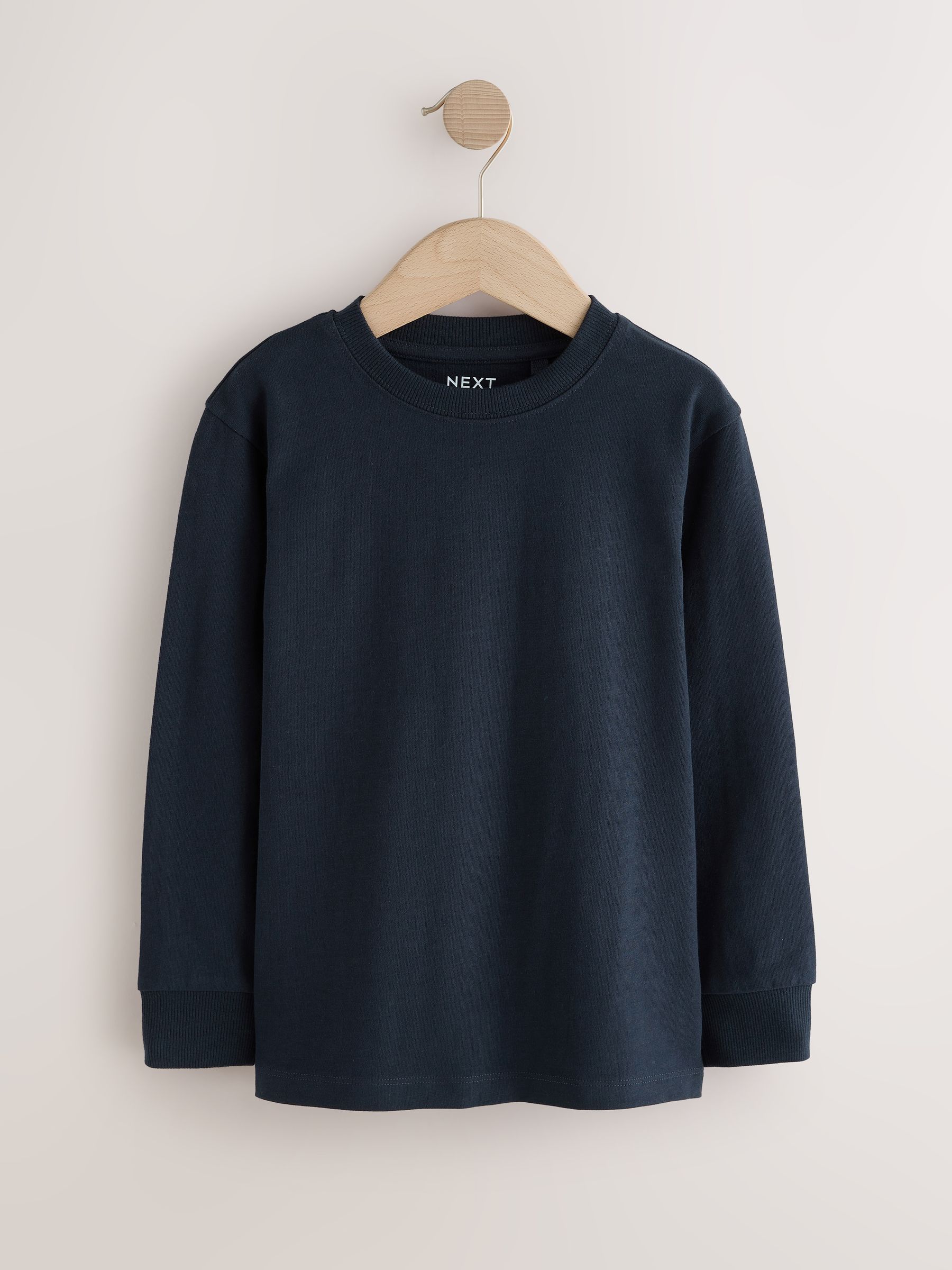 Kaki/Lichtbruin/Paars/Marineblauw - Verpakking van 4 zachte T-shirts met lange mouwen (3-16jr)
