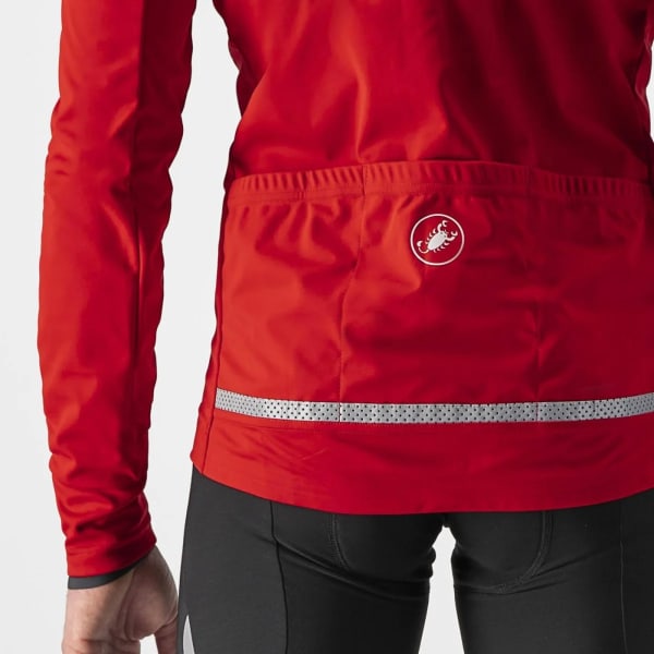 Veste vélo CASTELLI GO JACKET RED/SILVER GRAY