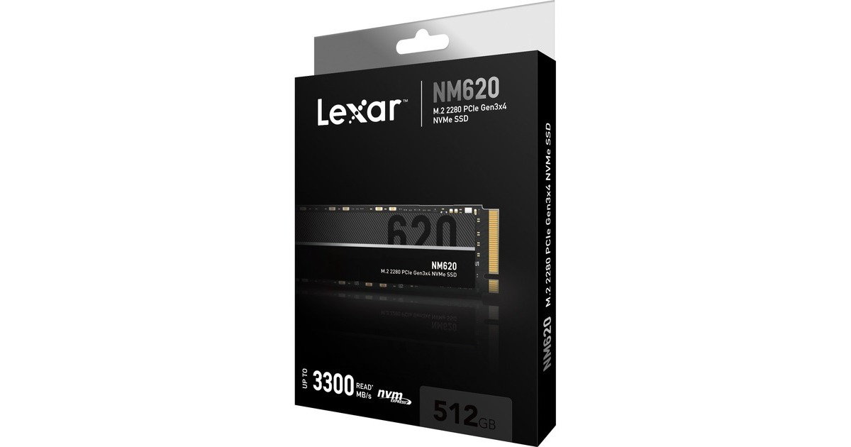LexarNM620, 512 GB SSD  (PCIe 3.0 x4, NVMe 1.4, M.2 2280)