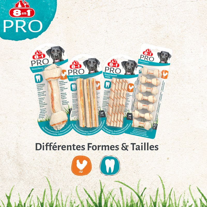 Bâtonnets fourrés 8in1 Pro Dental, poulet