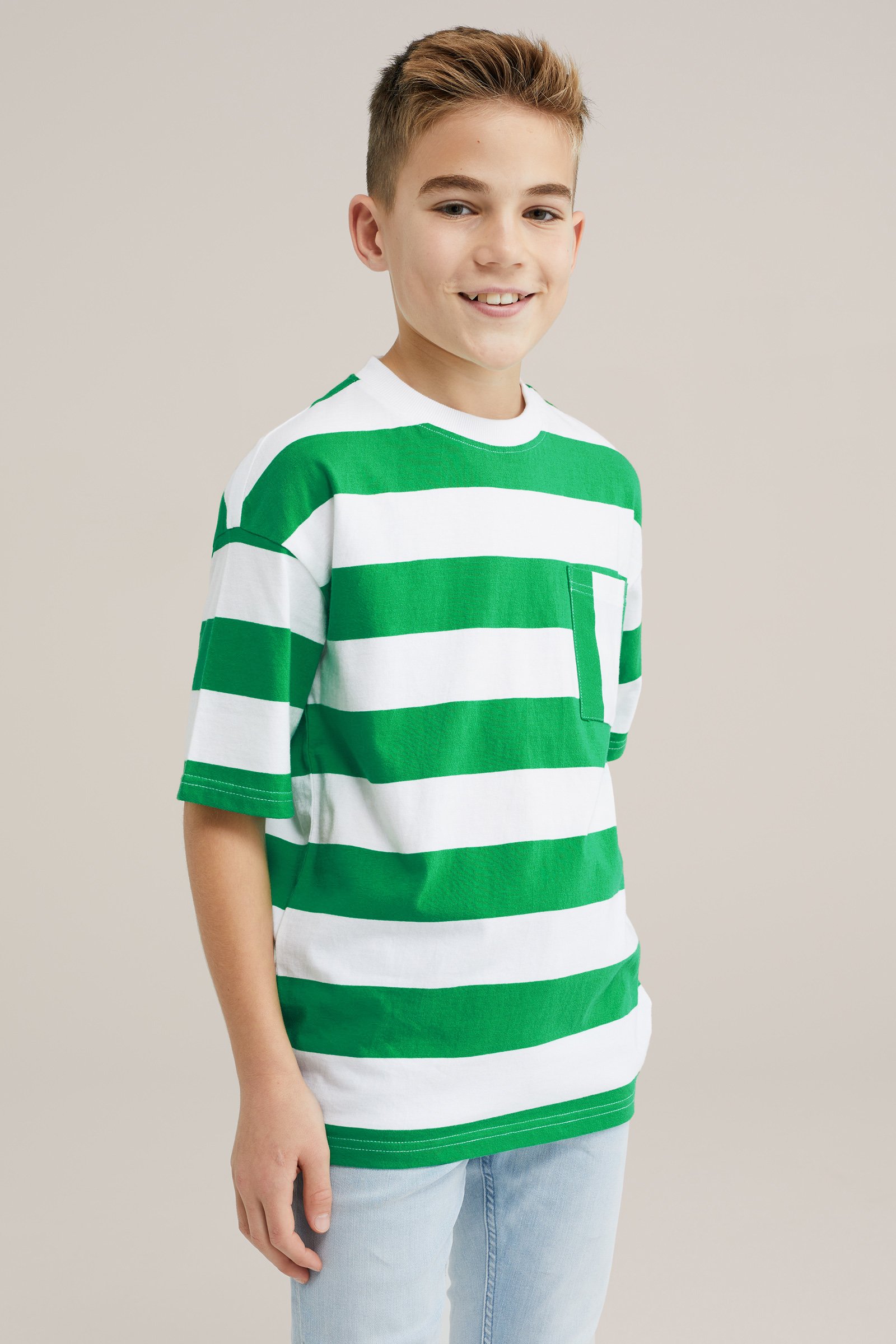Jongens T-shirt met dessin Blue Ridge Felgroen