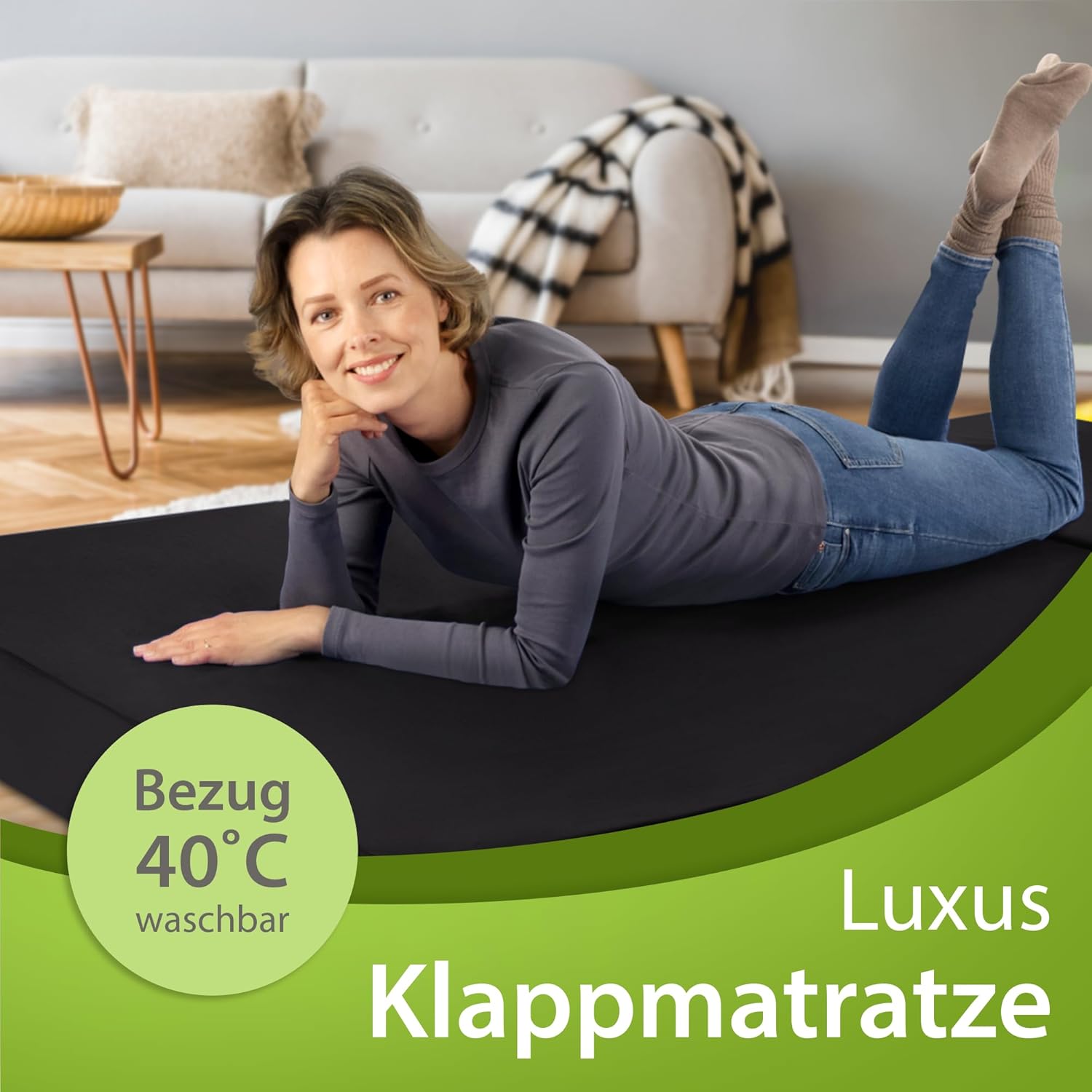 SHOGAZI® Faltmatratze 90x200 – Klappmatratze aus orthopädischem Kaltschaum | Gästematratze klappbar | Atmungsaktiver Baumwollbezug | Made in Germany