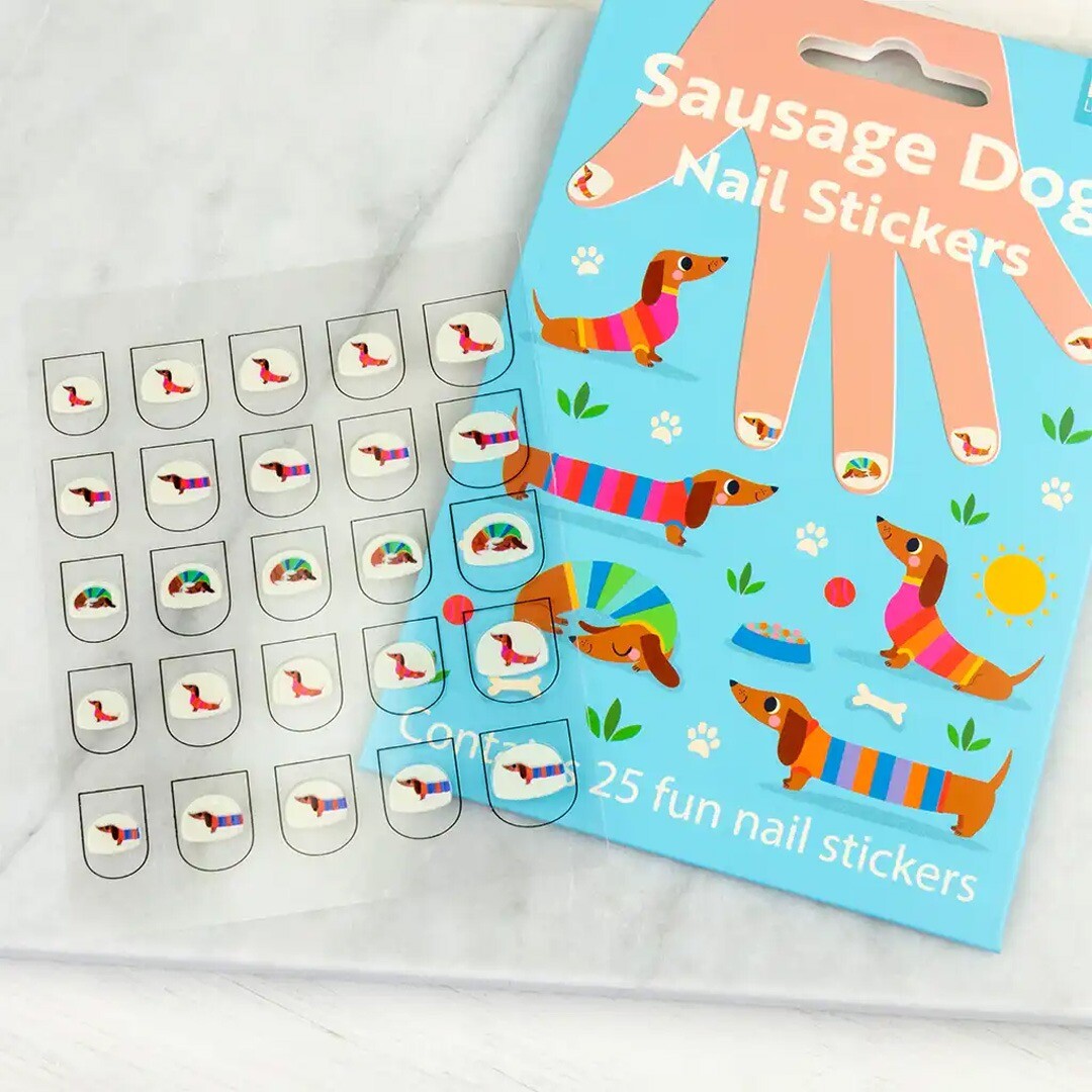 Rex london nagelstickers sausage dog