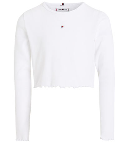 Tommy Hilfiger Bluse - Rib - Essential - Weiß