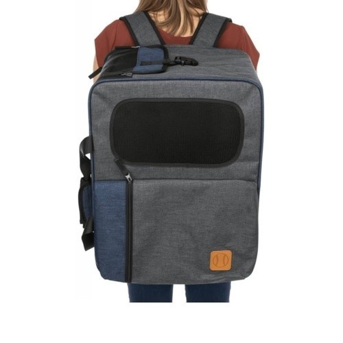 Bolsa de transporte para cães Trixie Tara cinza e azul