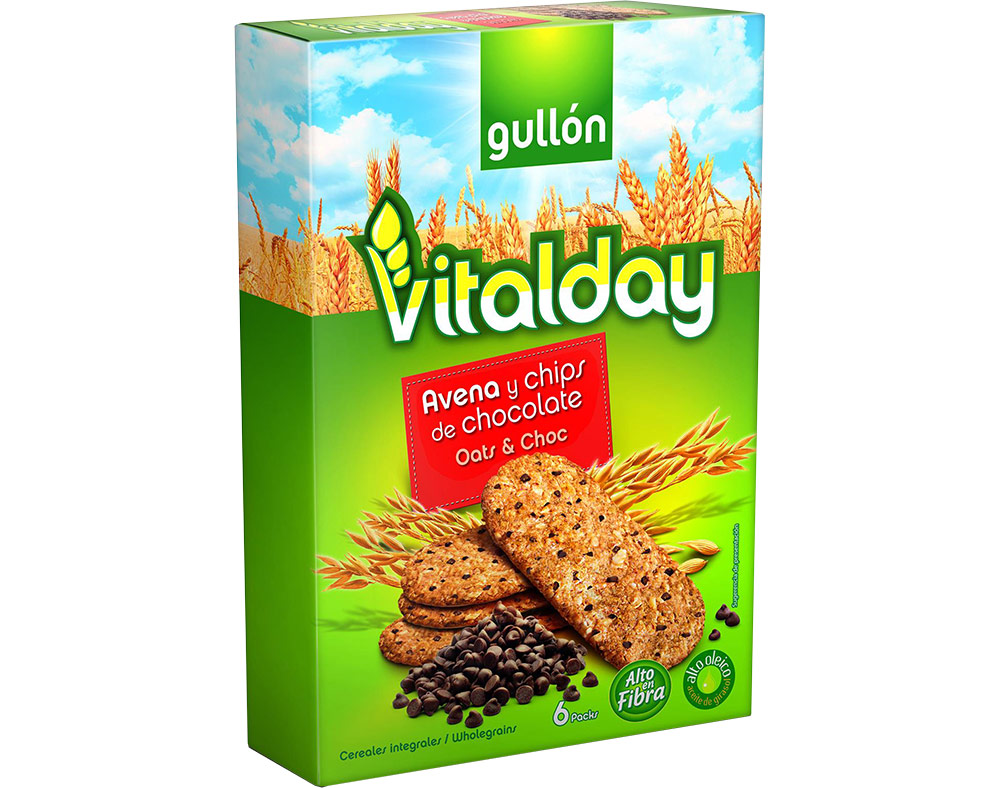 BOLACHA GULLON VITALDAY AVEIA CHOCOLATE 240G