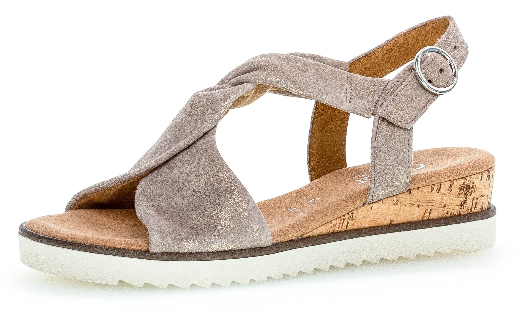 Gabor Keilsandalette »GENUA«  , Sommerschuh, Sandale, Keilabsatz, mit Metallic-Effekt