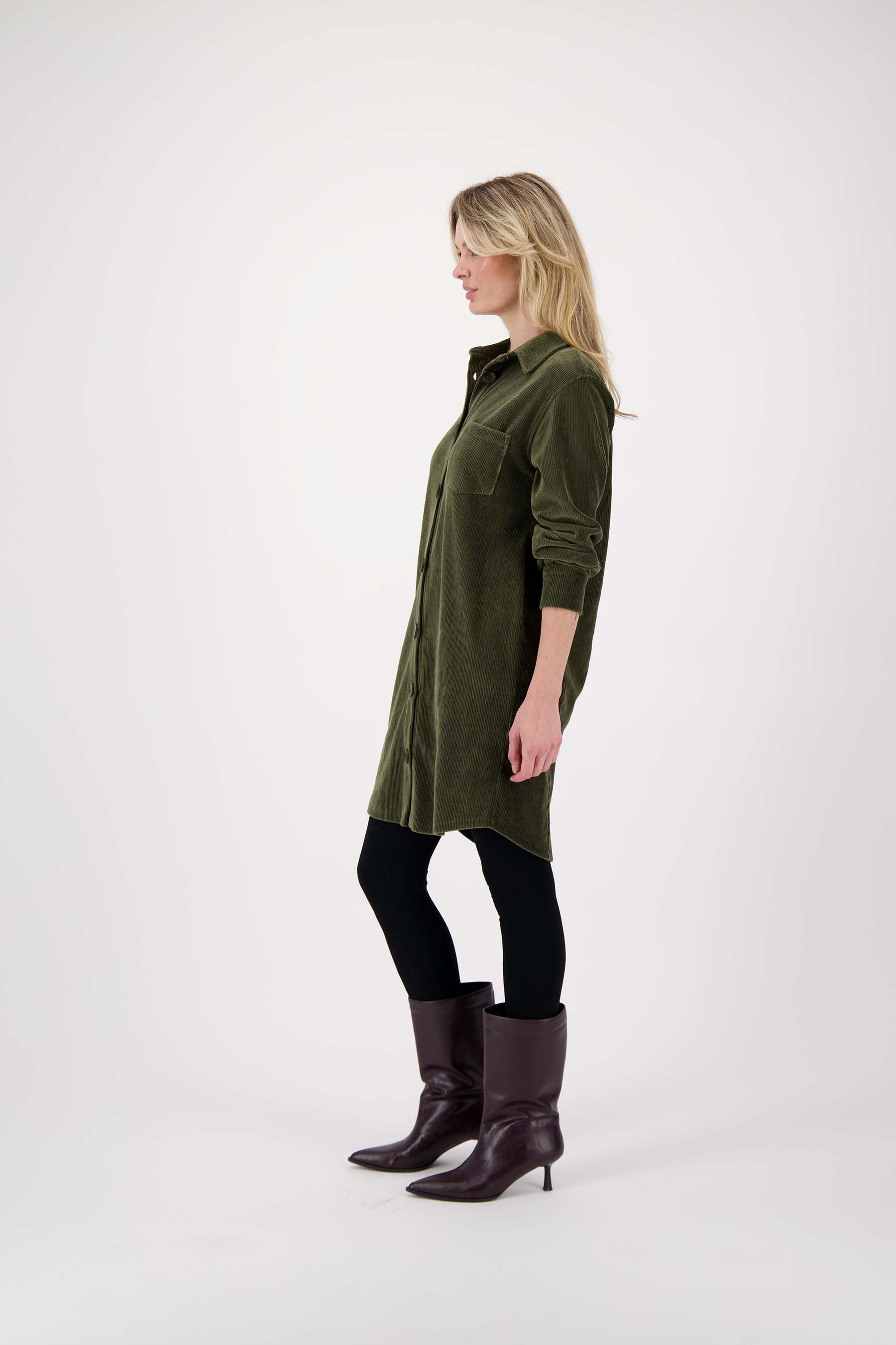jersey corduroy long blouse