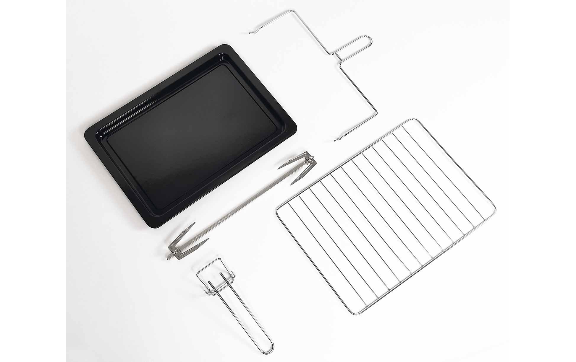 Backofen 30 l, Chrom/Schwarz<br>Backgrill mit Drehspiess