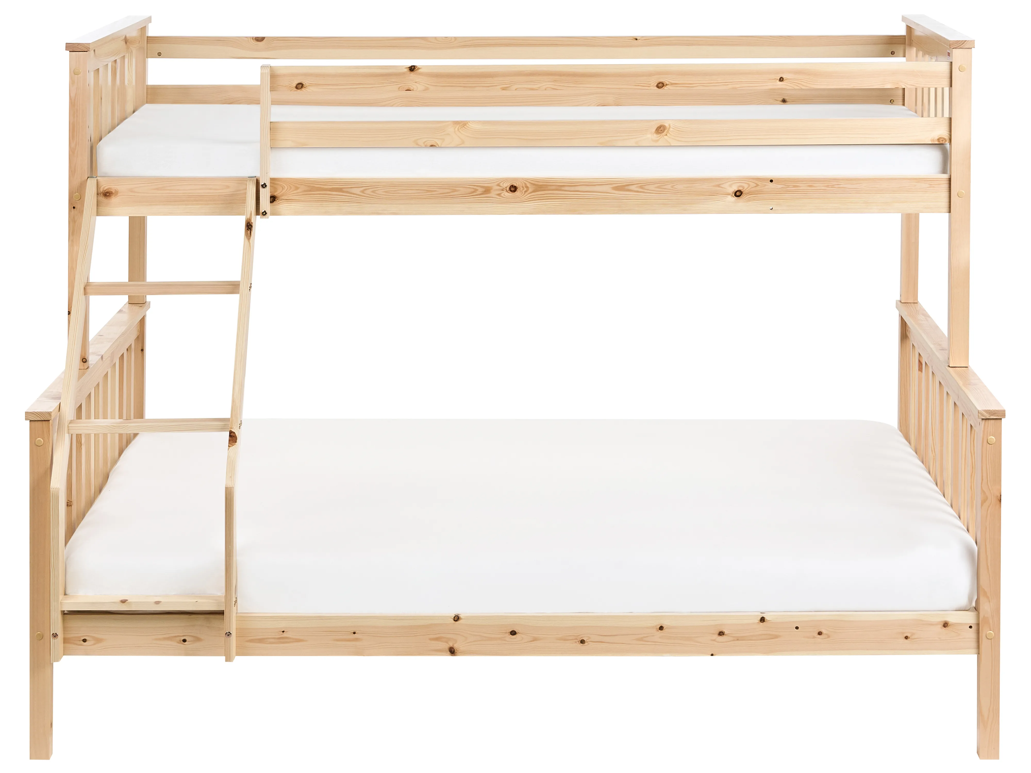 Hoogslaper Dennenhout BIERNE 90/140 x 200 cm Lichtbruin