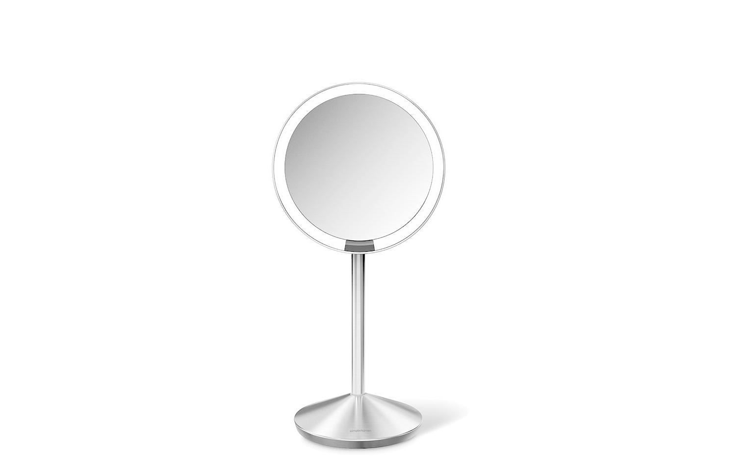Kosmetikspiegel mit Sensor 12 cm Silber<br>Beleuchteter Spiegel, Ø 12 cm