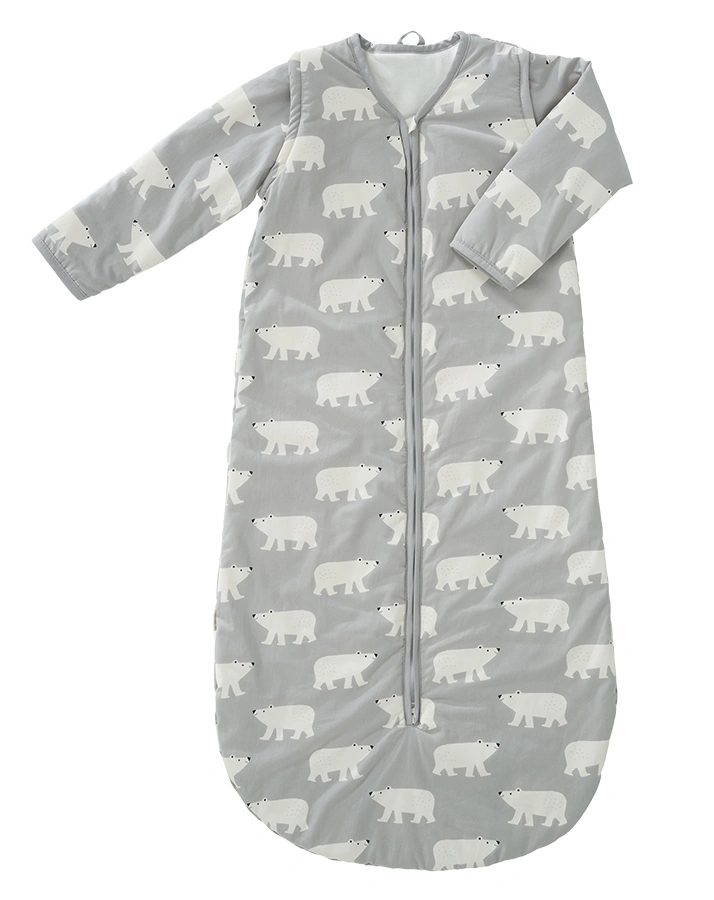 Winter-Schlafsack POLAR BEAR mit Ärmeln in grau