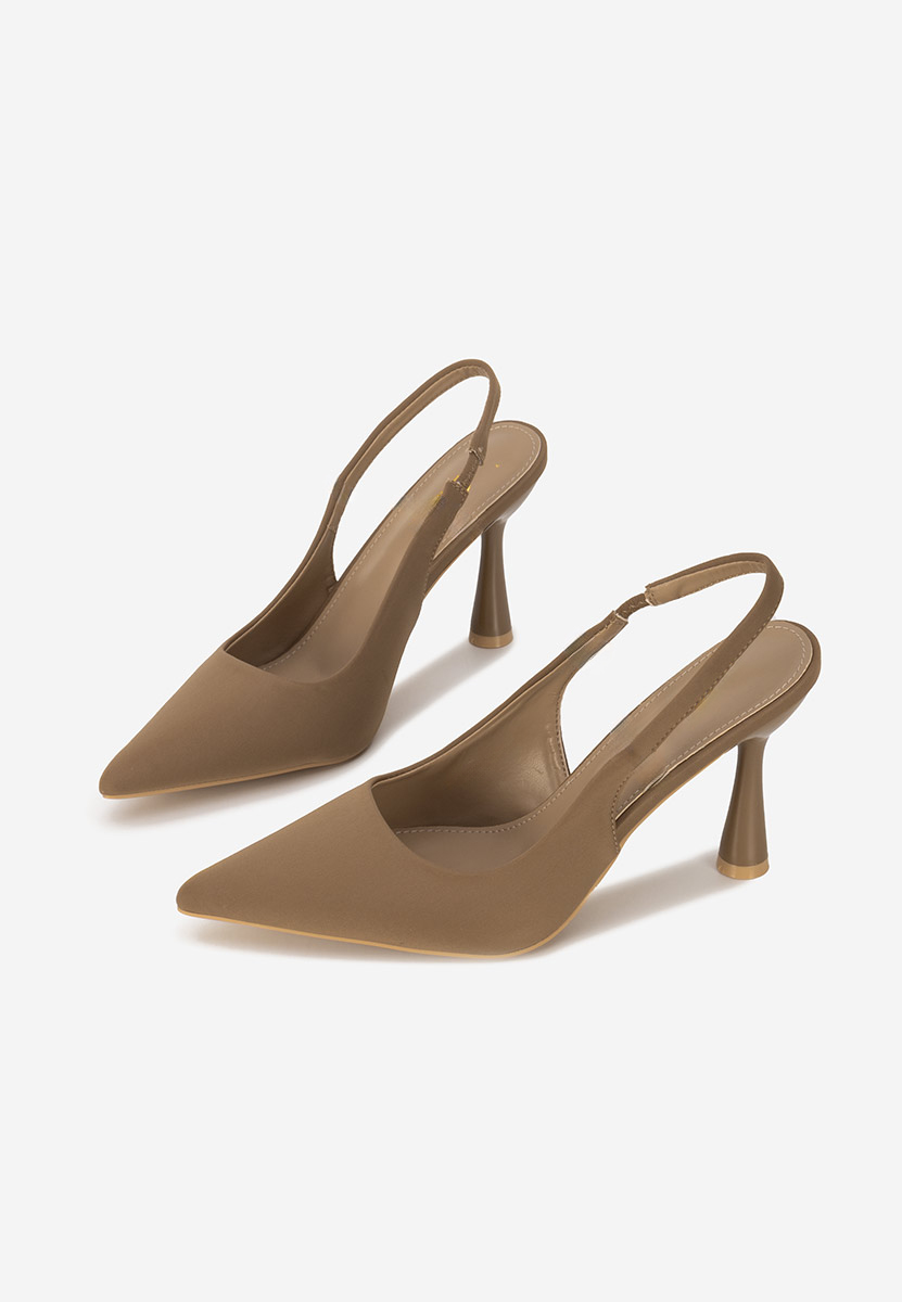 Chaussures slingback kaki Anabela