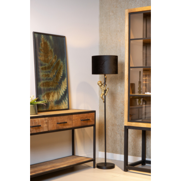 Lucide EXTRAVAGANZA CHIMP vloerlamp Ø 35 cm Zwart