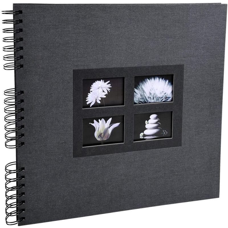 Album photos à spirales 60 pages noires Passion - 32x32 cm