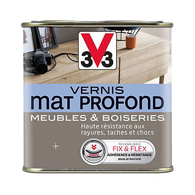 Vernis meubles et boiseries V33 Mat profond incolore mat 0,25L