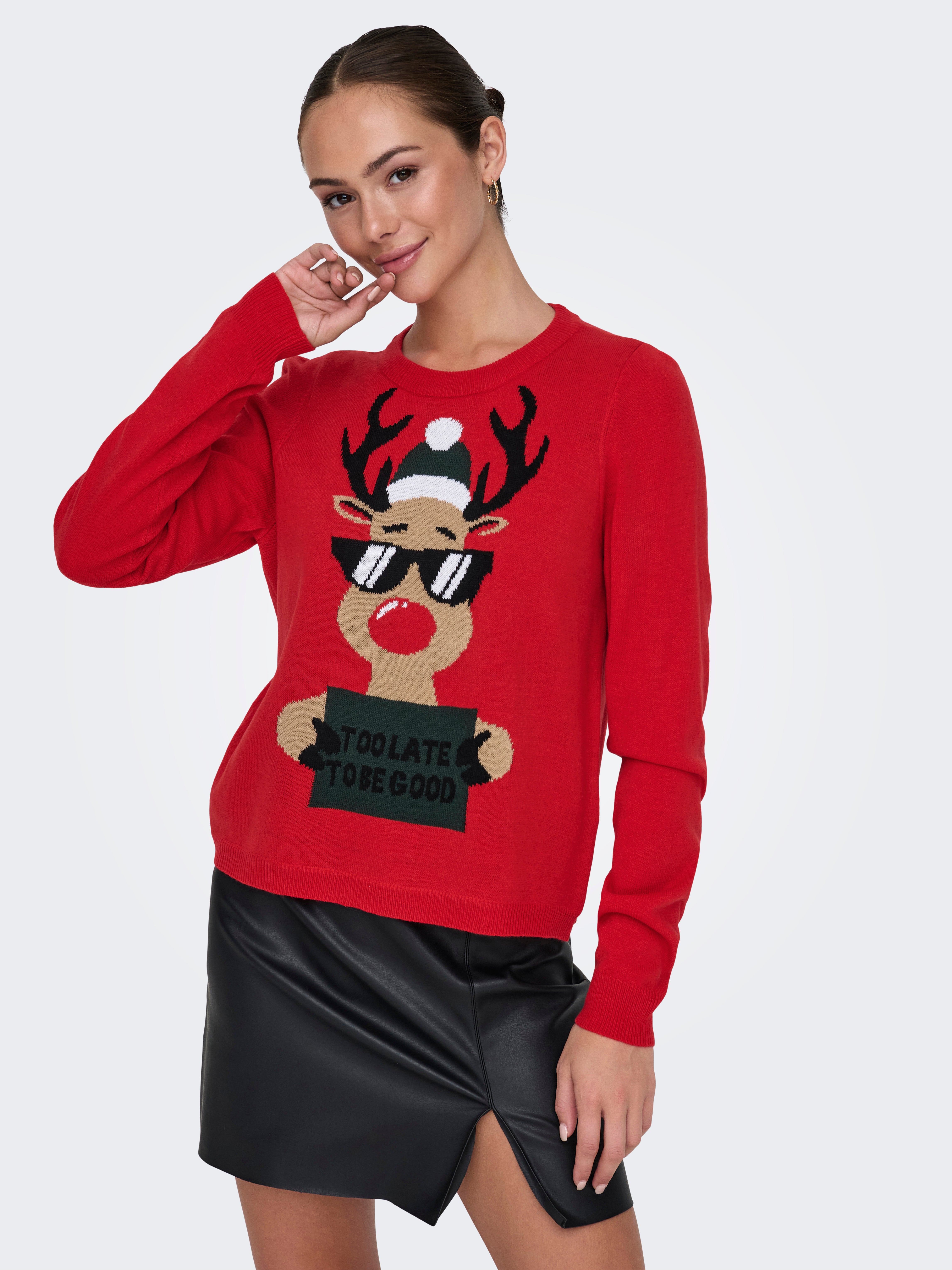 JDYJOLLY Strickpullover True Red