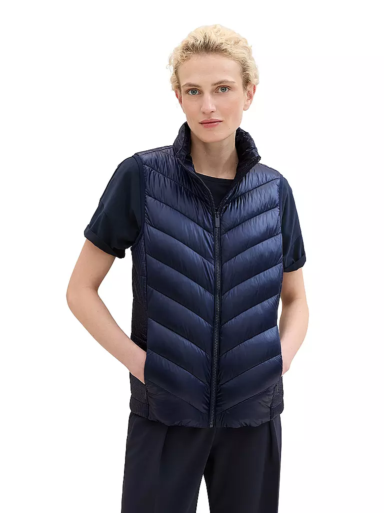 TOM TAILOR Steppgilet blau