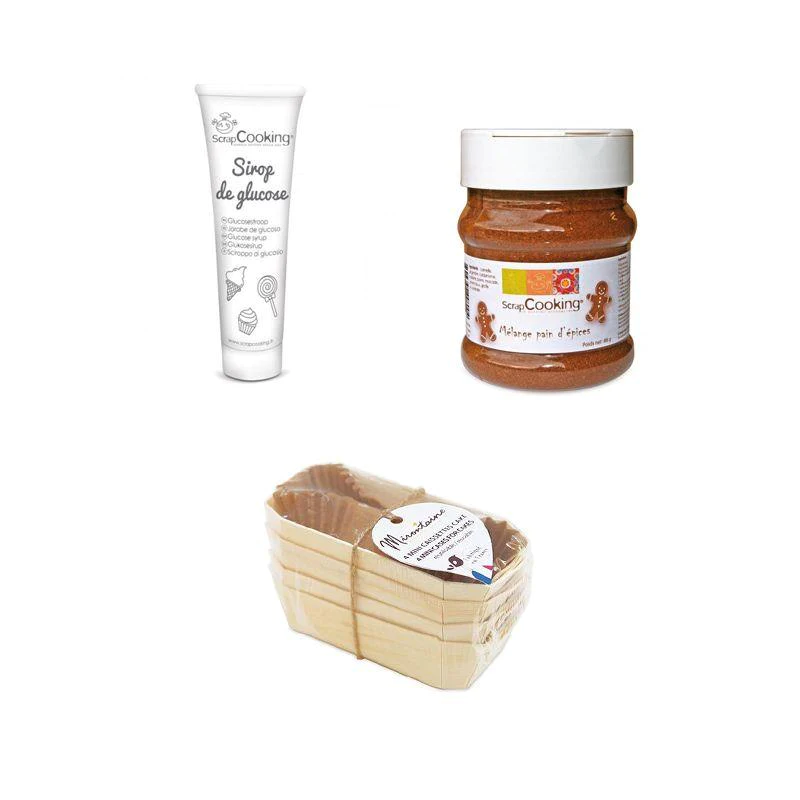 Coffret mini pain d'épices 4 caissettes bois Scrapcooking