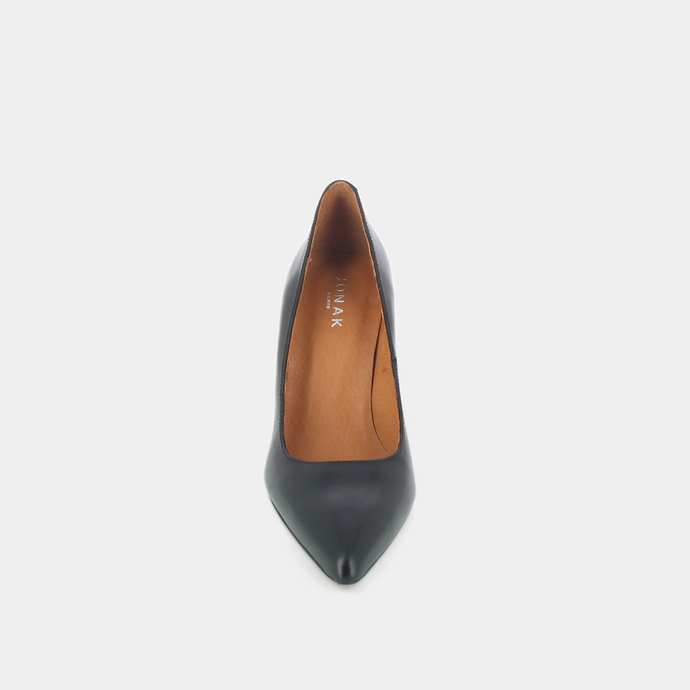 Escarpins pointus à talons  en cuir noir