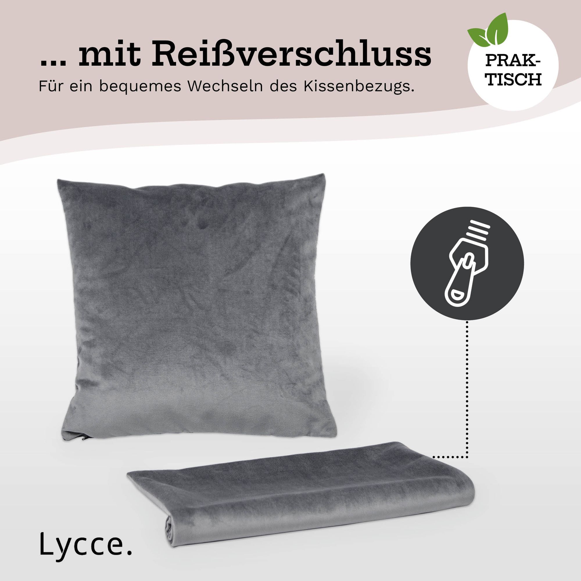 Lycce Kissenbezüge FUNDA 40x40 Retro Samt Kissenhülle Dekokissen-bezug
