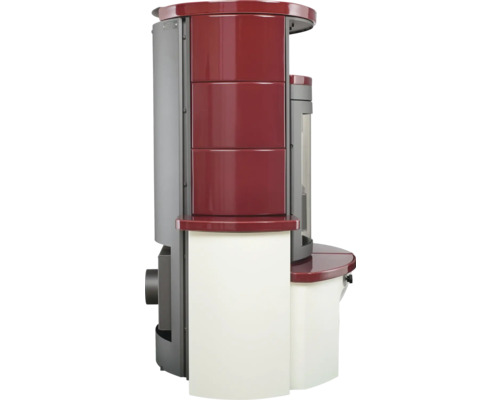 Hark Avenso GT ECOplus keramische haardset, Bordeaux, 8 kW